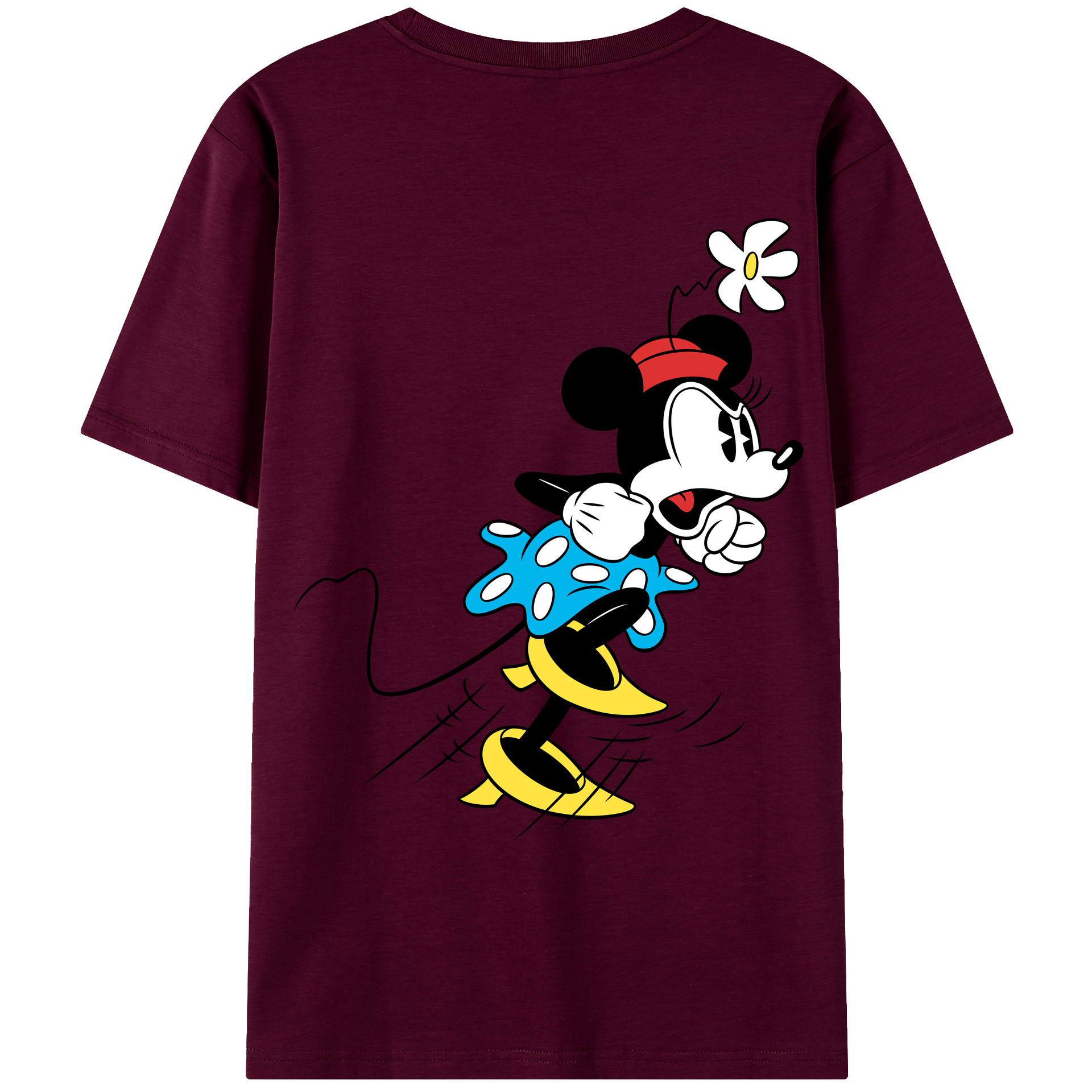 ミッキーマウス Mickey Mouse レディース半袖Tシャツ(バックプリント)